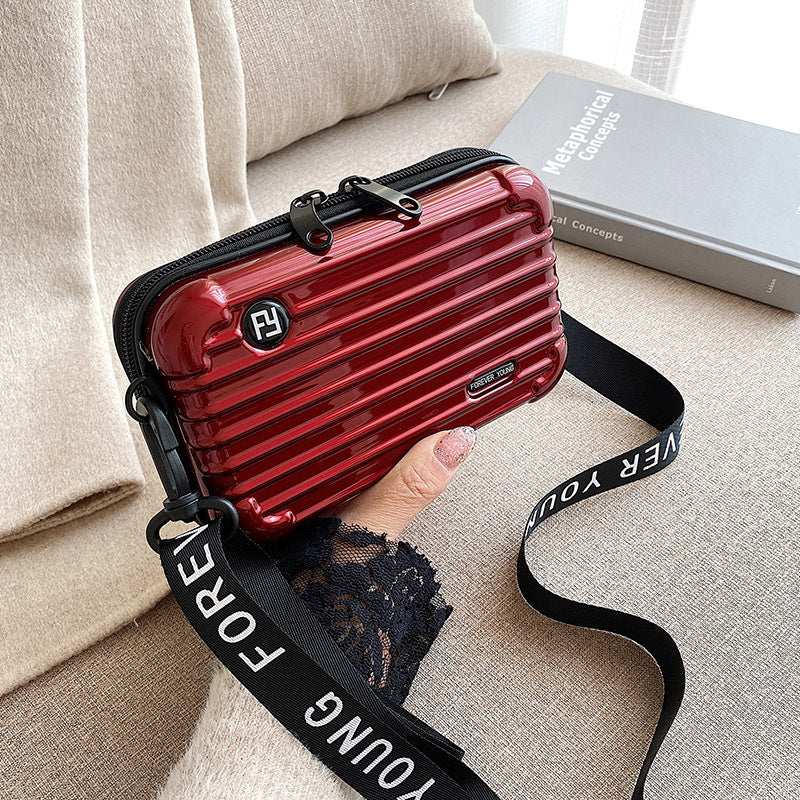 Crossbody multi-functional hard-shell makeup bag