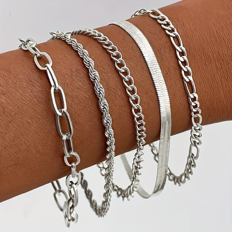 Set of Irregular Punk Bracelet