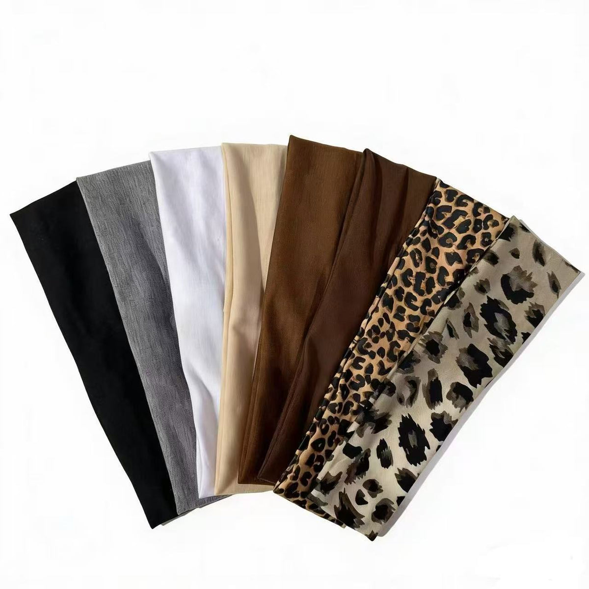 8 set of Elastic Sports Headband Sweat Absorbing Non-Slip Headwear