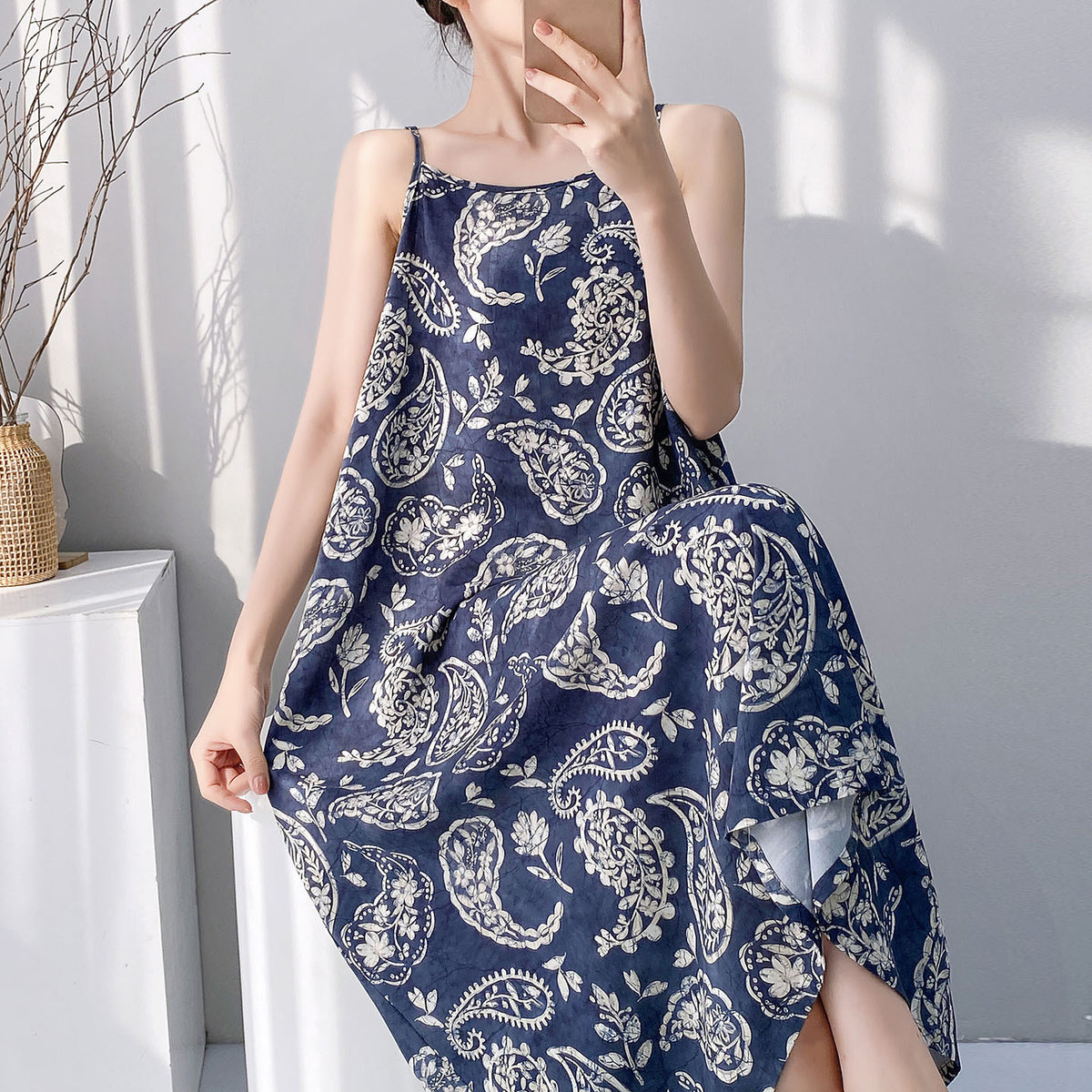 Floral Suspender Nightgown