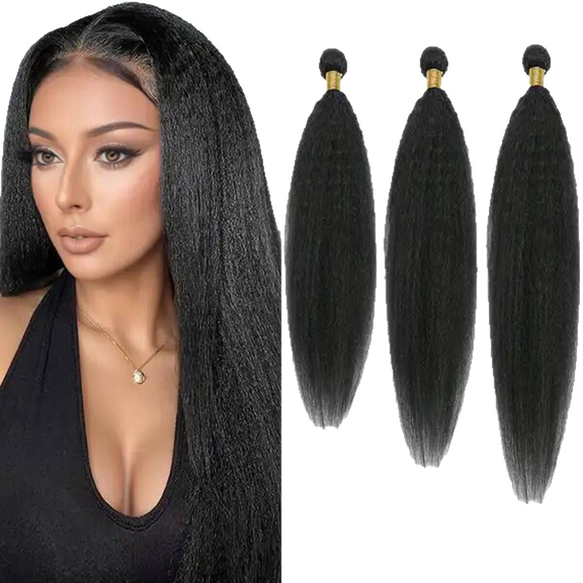 Synthetic Hair Curtain Extensions