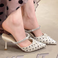 Polka-dot high heels