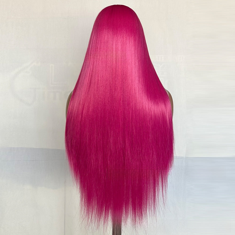 Long Straight Synthetic Wig with Front Lace