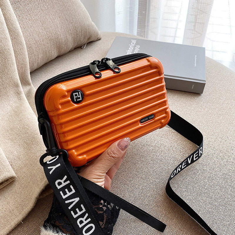 Crossbody multi-functional hard-shell makeup bag