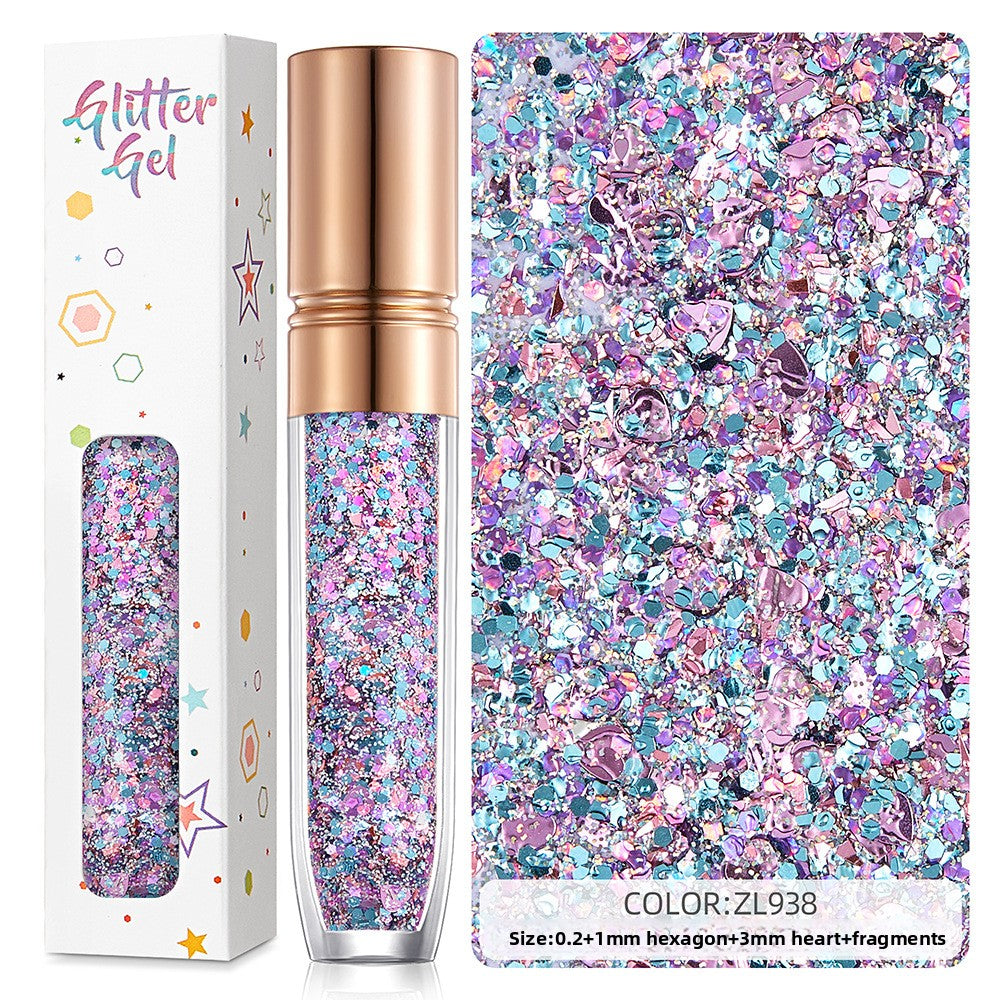 Shimmering sequin facial eyeshadow