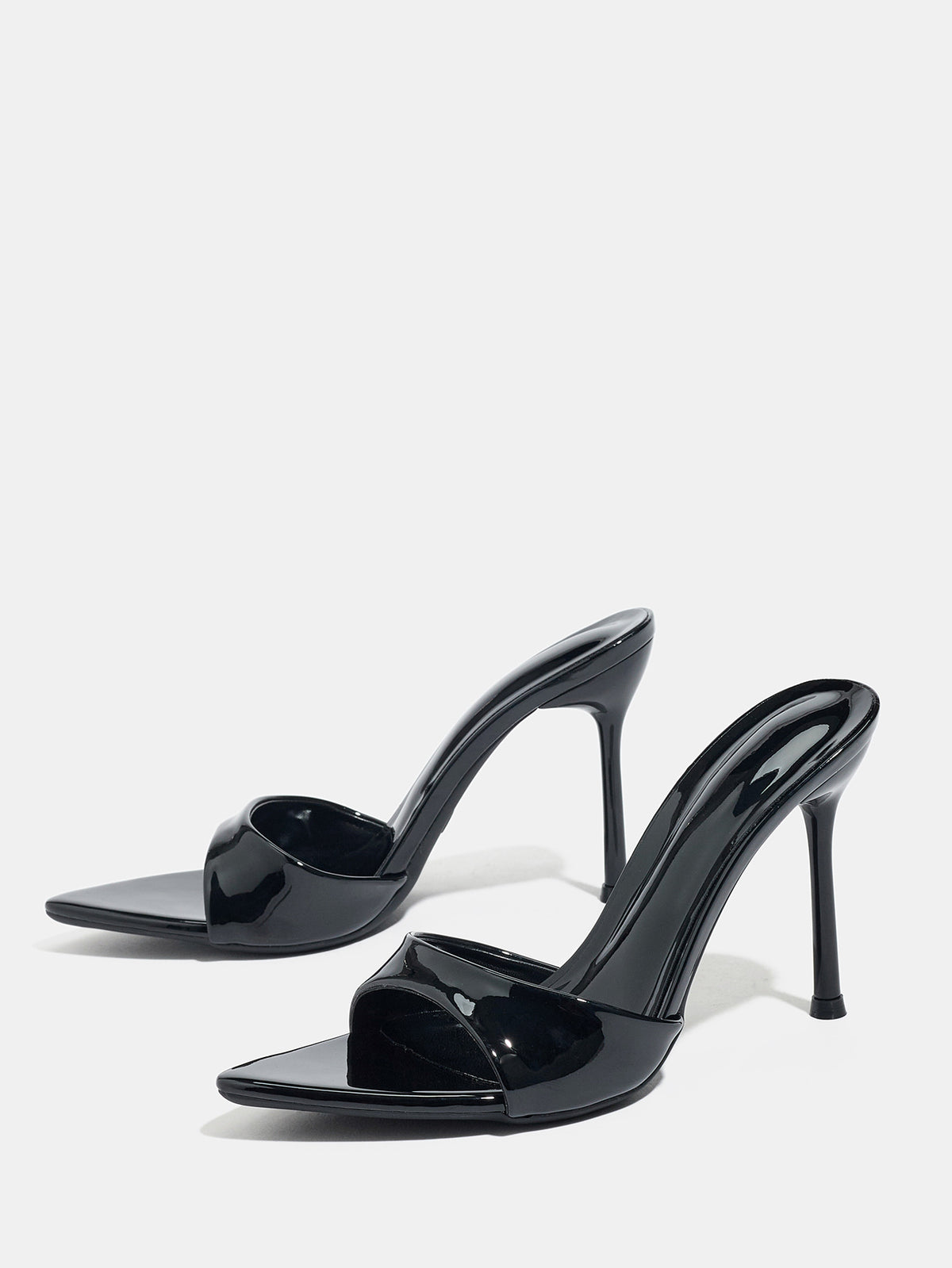 Women Pointed Toe Thin Heel Mule Sandals