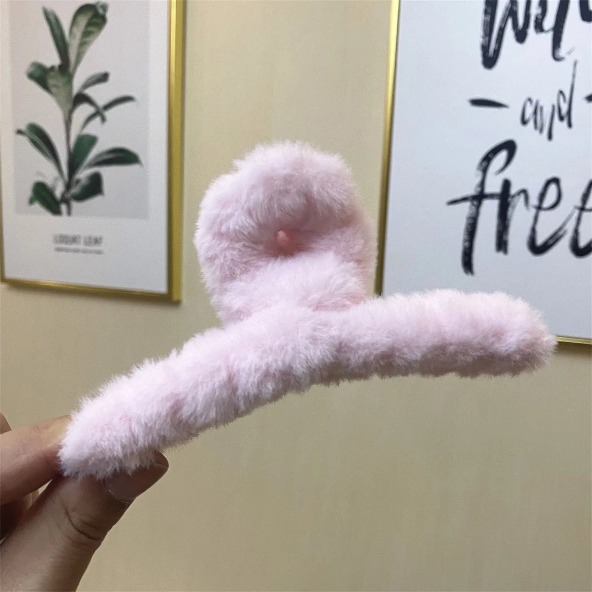 3 Set of hairy soft clorfull hair clips