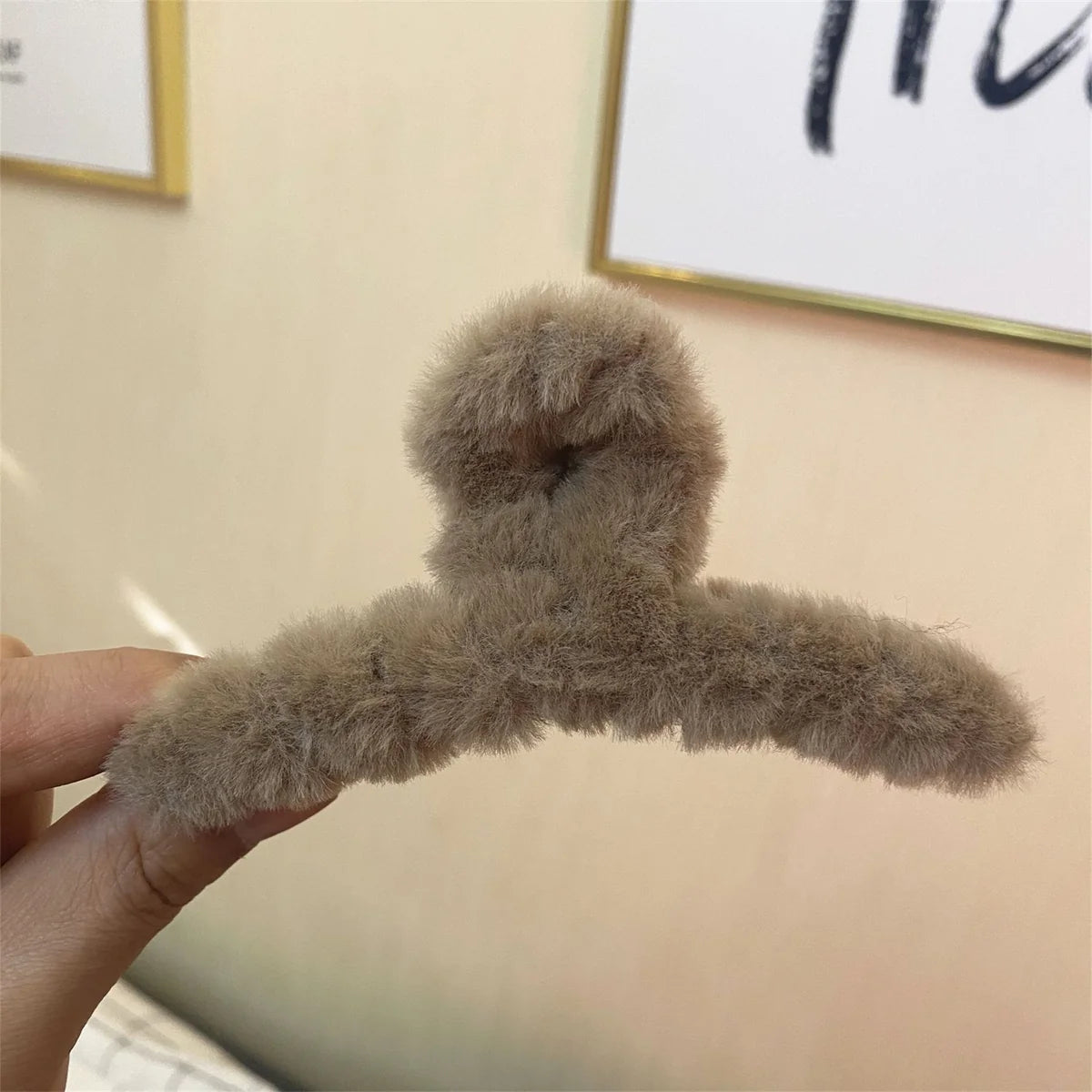 3 Set of hairy soft clorfull hair clips