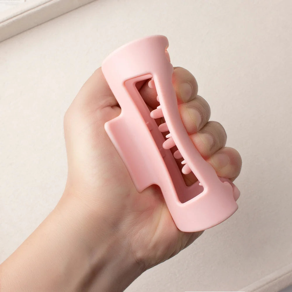 3pcs Frosted Soft Silicone Hair Gripper Clip