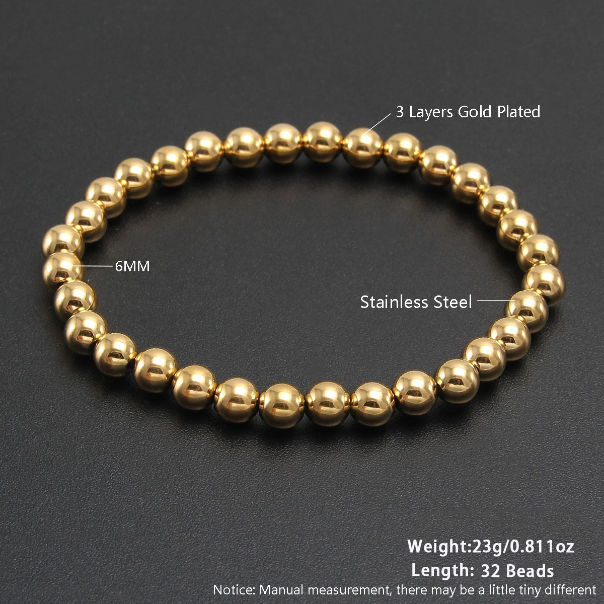 Two-color Beaded Bracelet