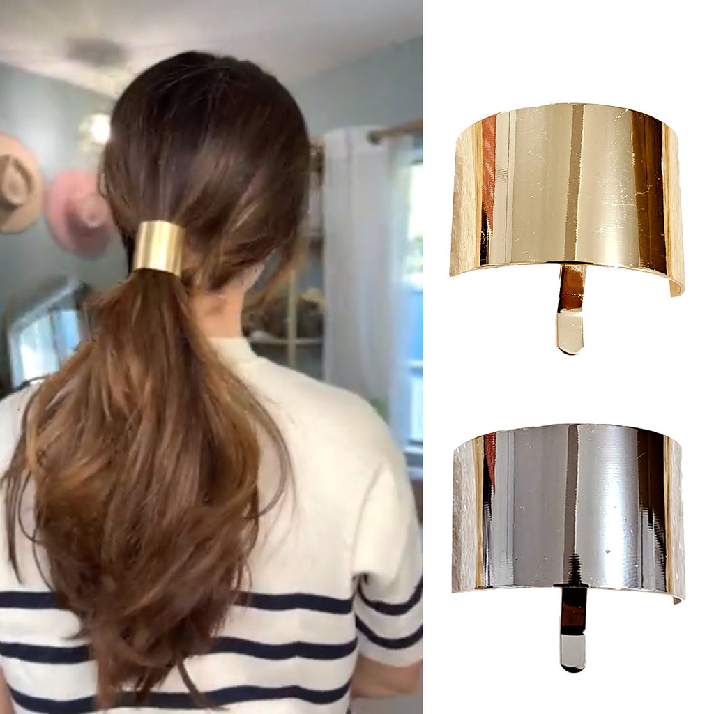 4pcs Lava Texture Hair Clips for Low Ponytail and Decorative Use