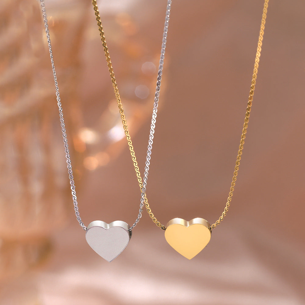Stainless Steel Heart Pendant Necklace