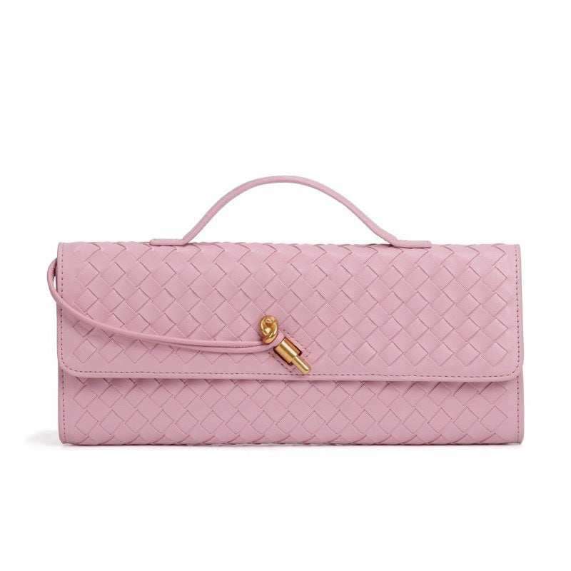 Single-shoulder baguette woven bag