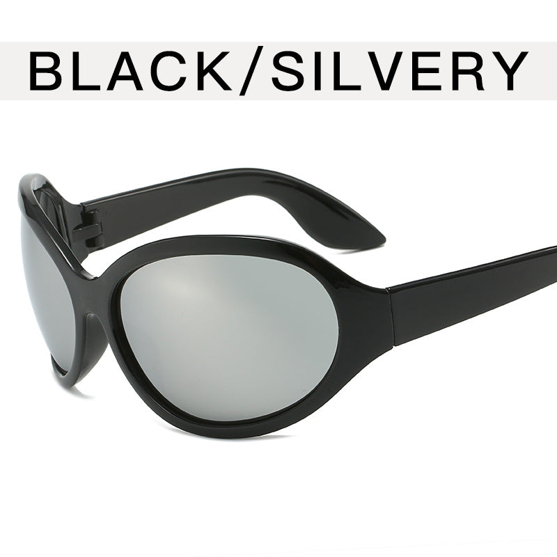 technology oversized frame sunglasses