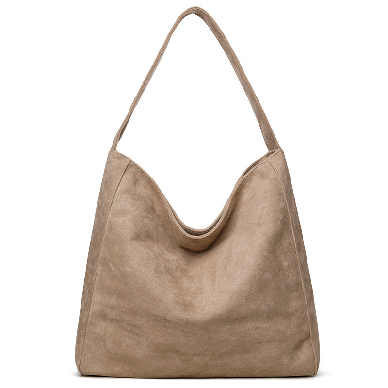 Suede Leather Crossbody Tote Bag for Women