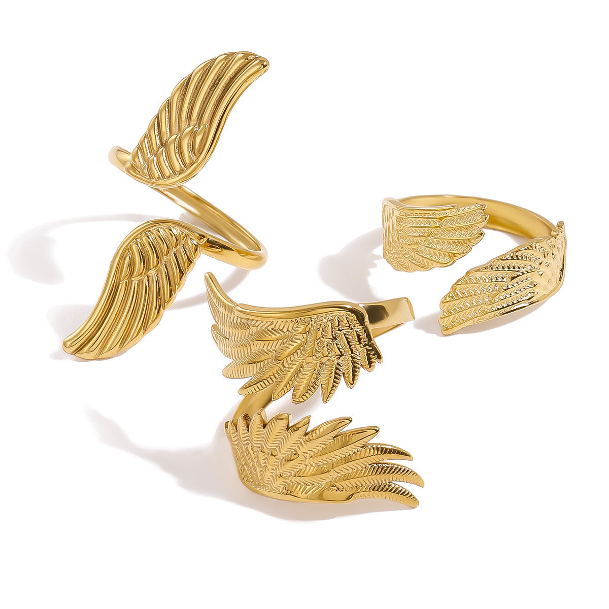 Adjustable Wing Design Titanium Steel Ring