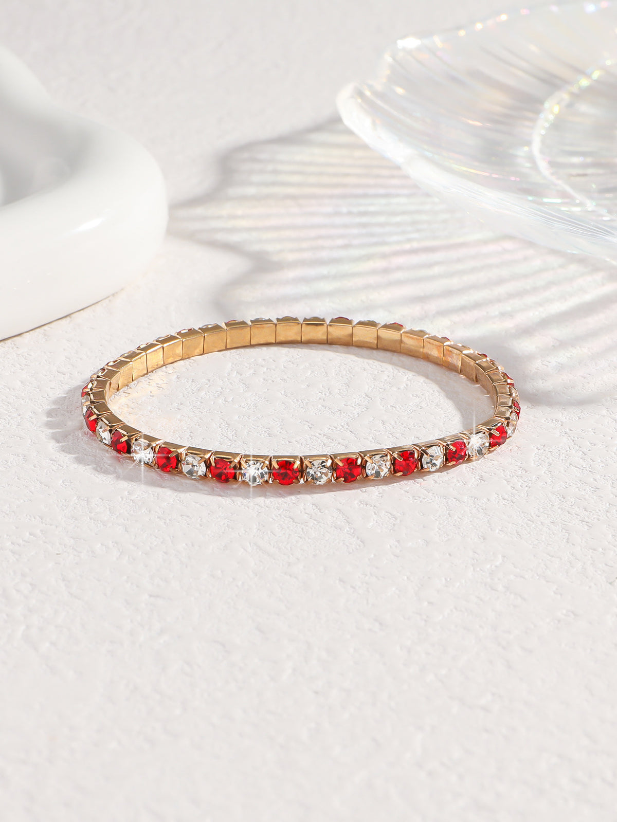 Fashion Rhinestone Elastic Anklet