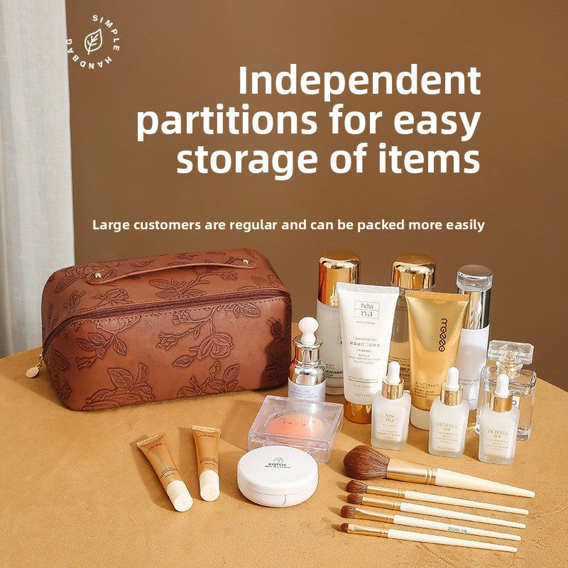 PU Leather Classic Vintage Cosmetic Bag