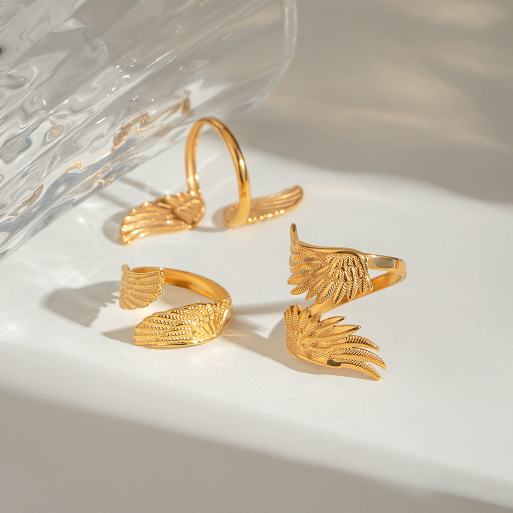 Adjustable Wing Design Titanium Steel Ring