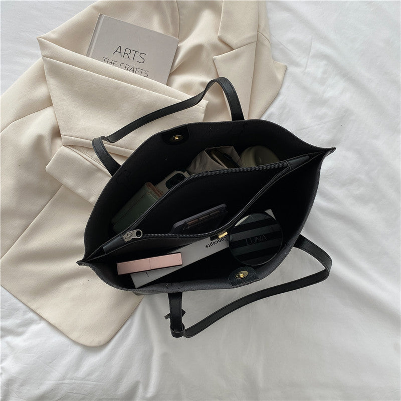 Soft Leather Large Capacity Women Tote Bag
