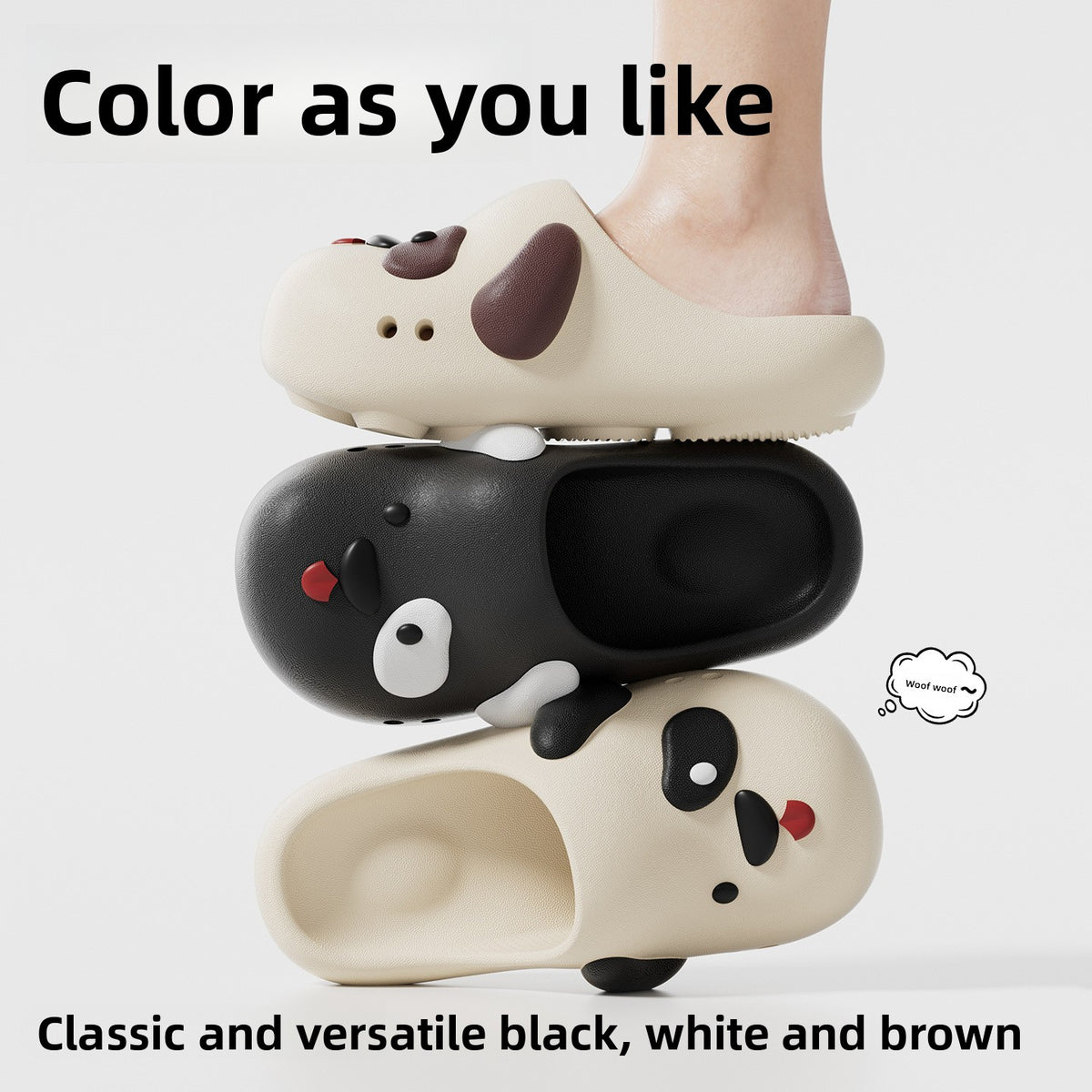 Cartoon Dog Design Comfortable Slippers
