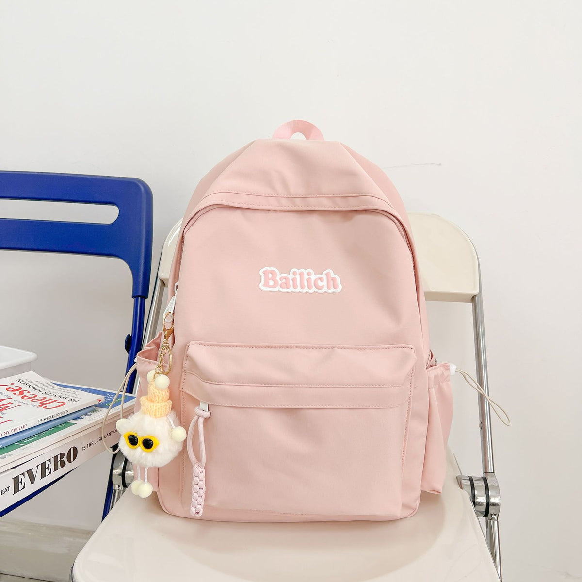 Simple Solid Color Backpack for School and Travel