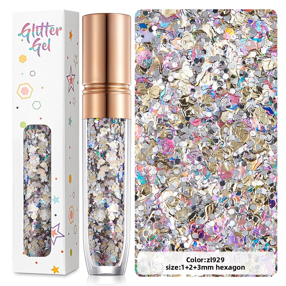 Shimmering sequin facial eyeshadow