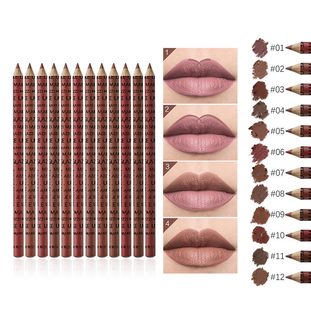 12-Color Matte Lip Liner Set