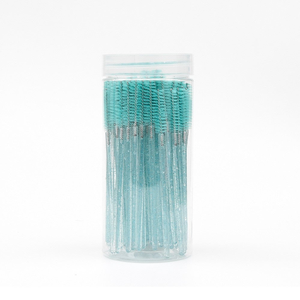 bottle of 100pcs Crystal Spiral Eyelash Brushes