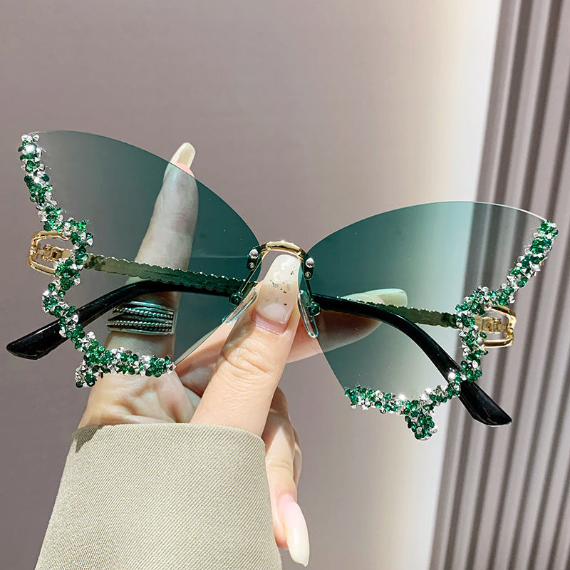 Butterfly Diamond Sunglasses UV400 Protection