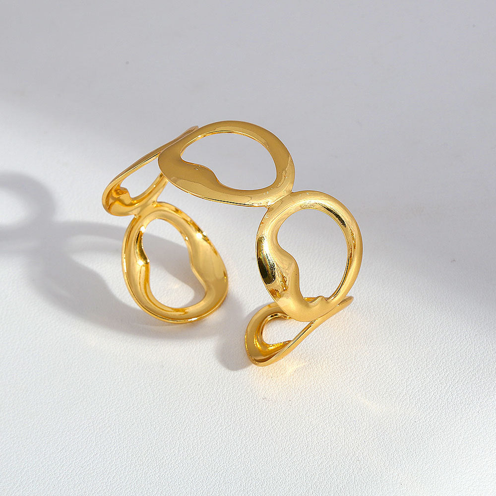 Stainless steel gold adjustable bracelet