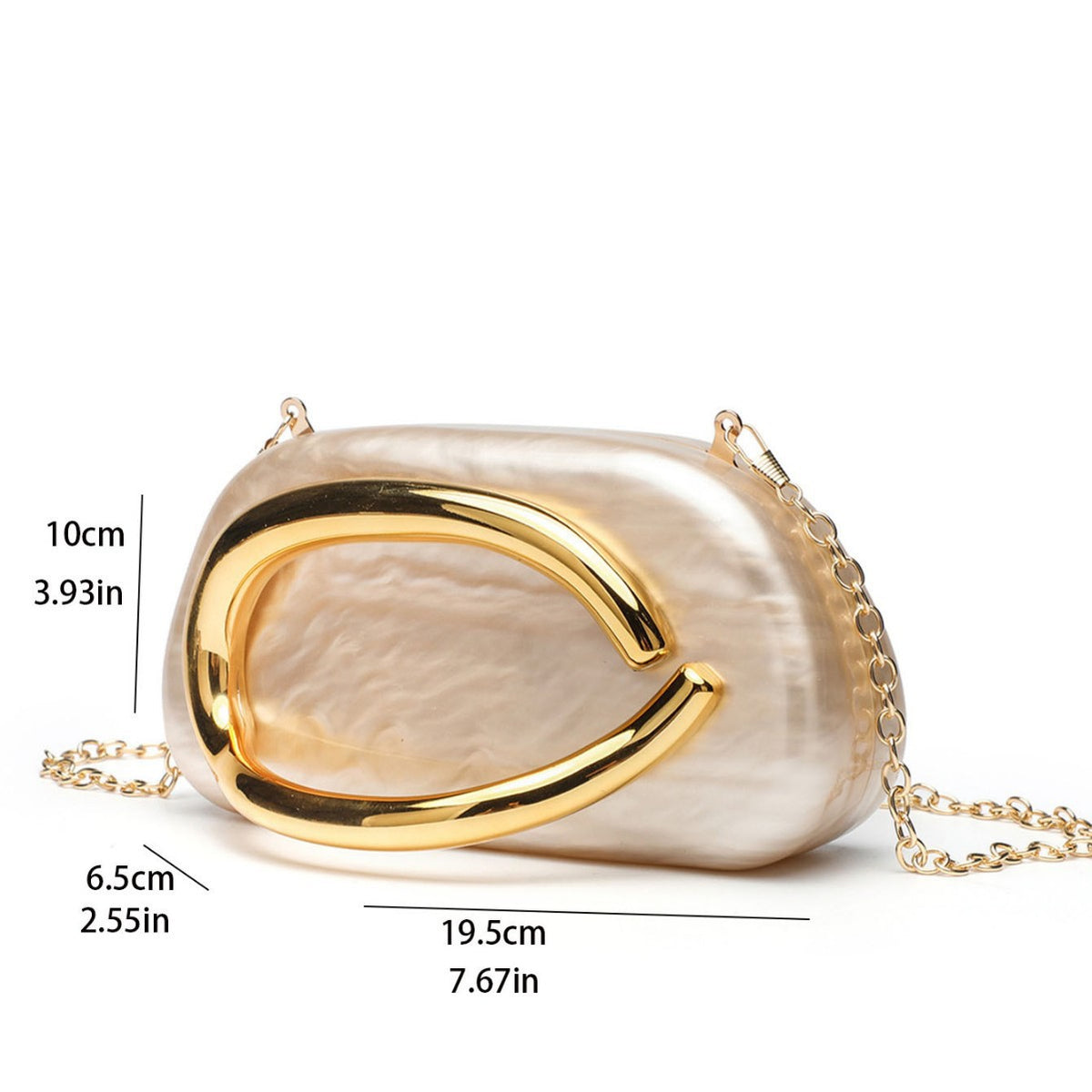 Acrylic Evening Clutch Shoulder Crossbody Bag