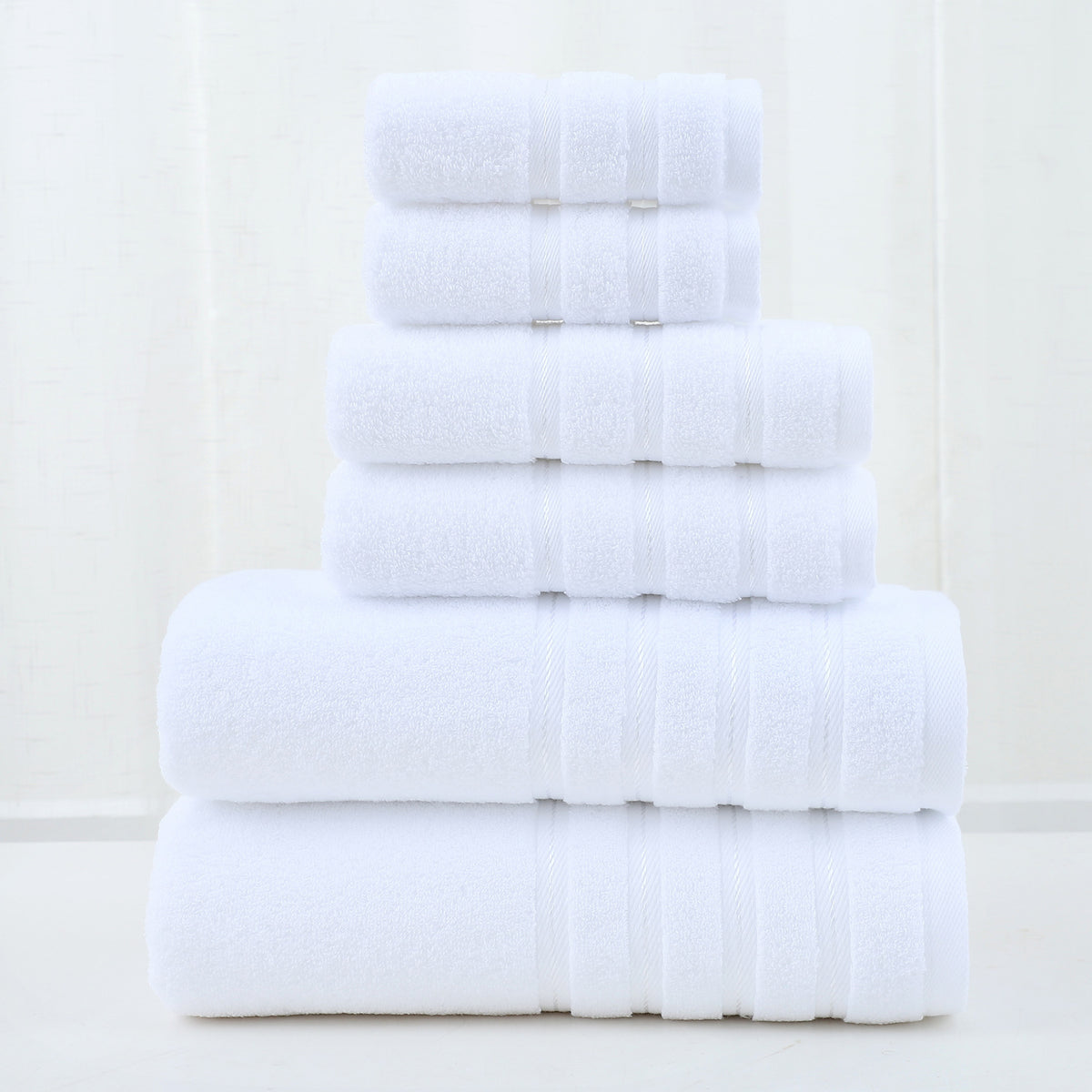 6pcs Set Cotton Towel Bath Towel