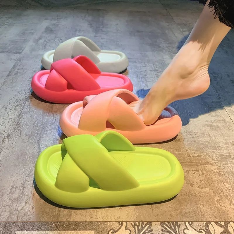 EVA Cross Strap Home Slippers