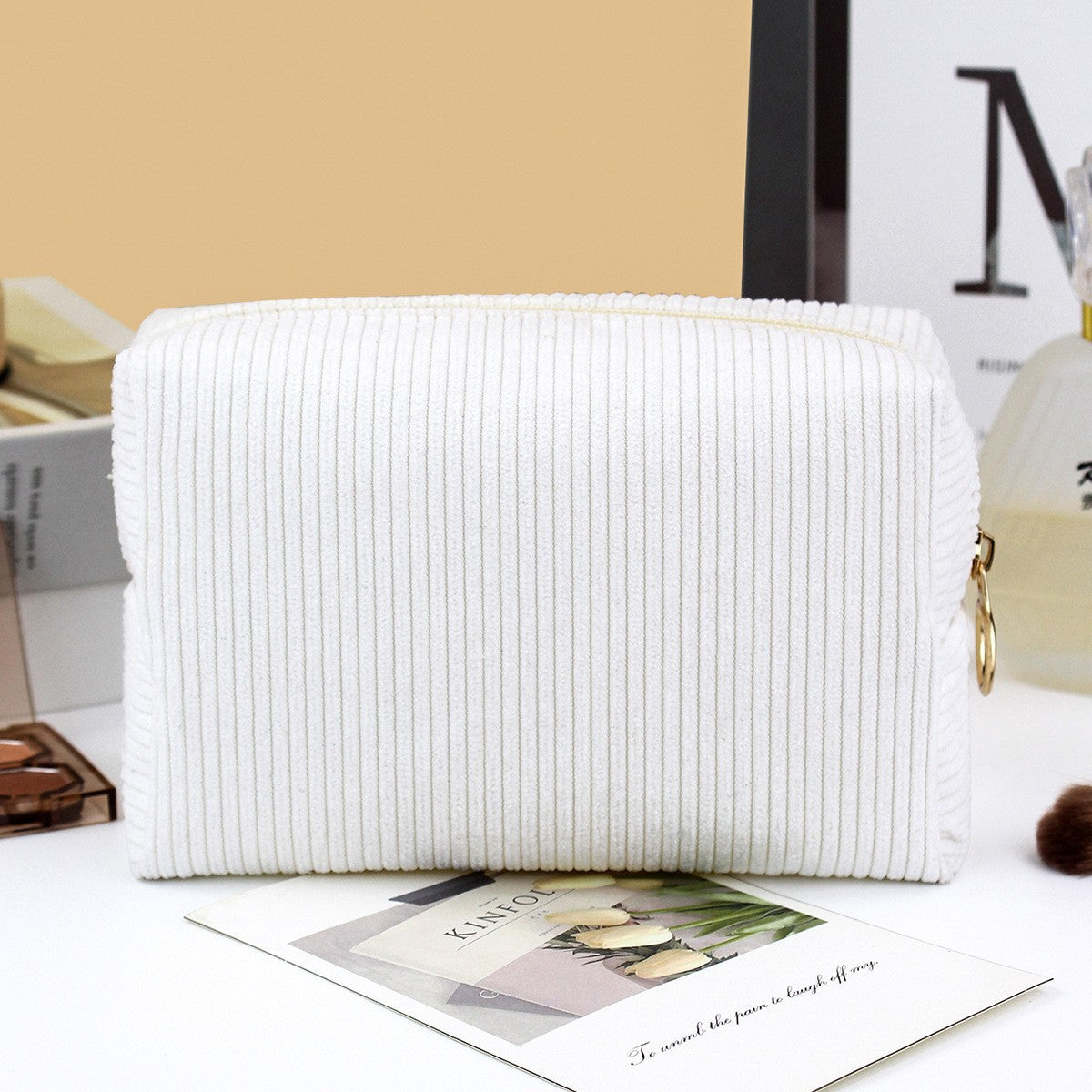 Corduroy portable storage bag