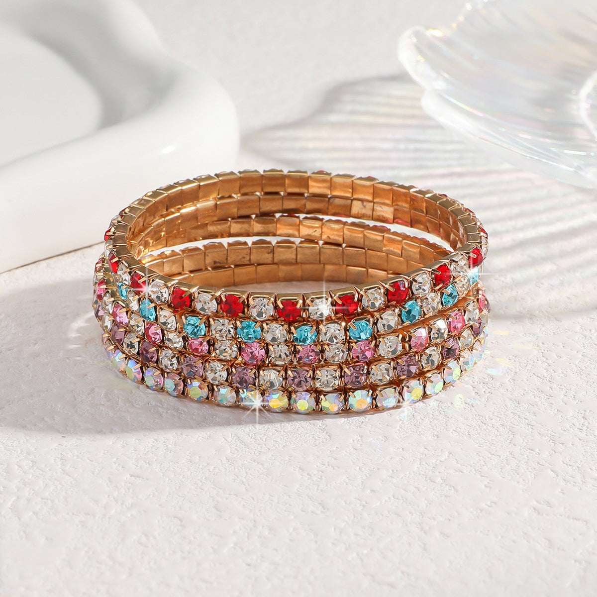 Fashion Rhinestone Elastic Anklet