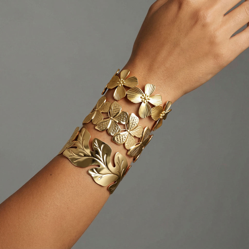 Stainless steel gold adjustable bracelet