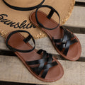 Breathable Beach Elastic Band Cross Strap Sandals