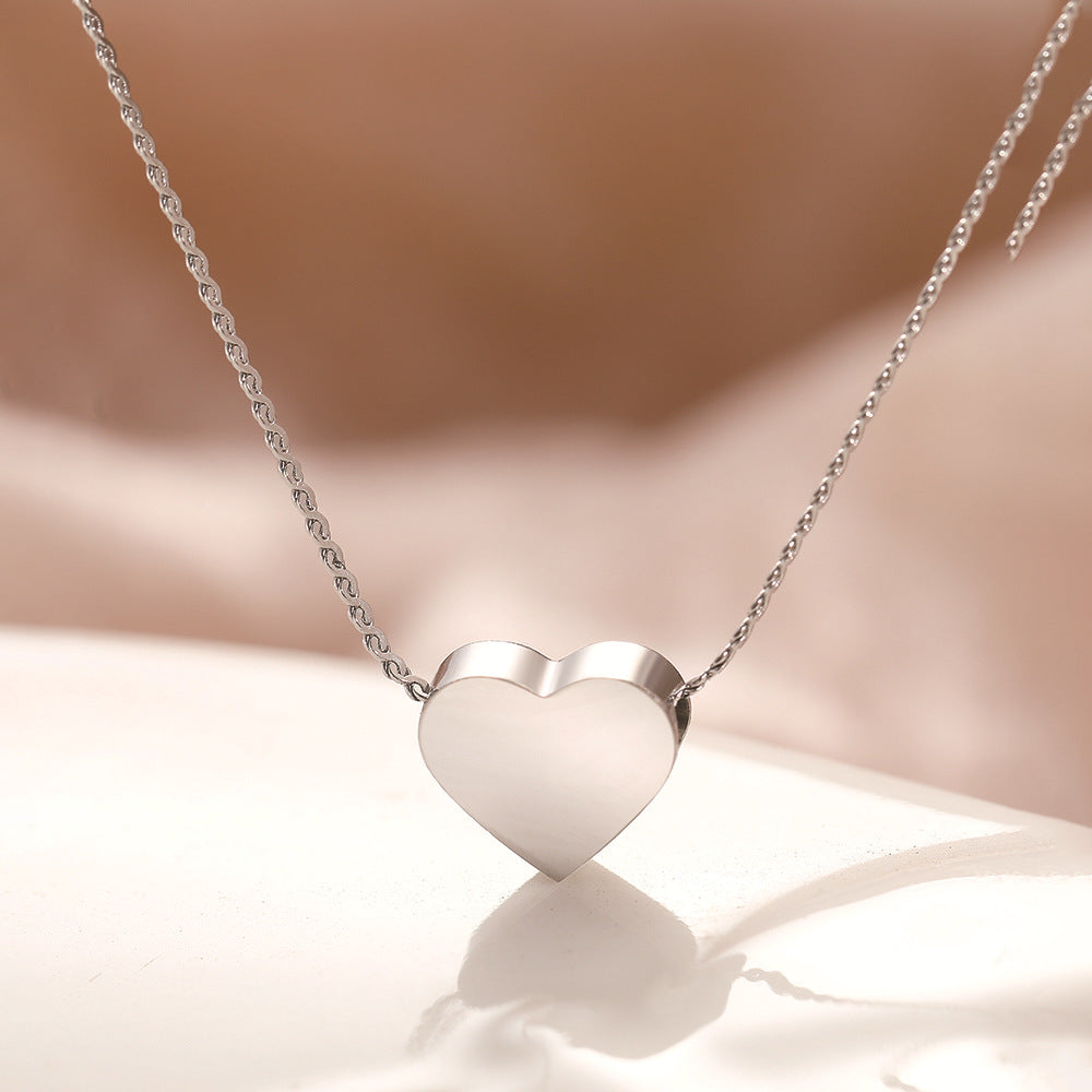 Stainless Steel Heart Pendant Necklace
