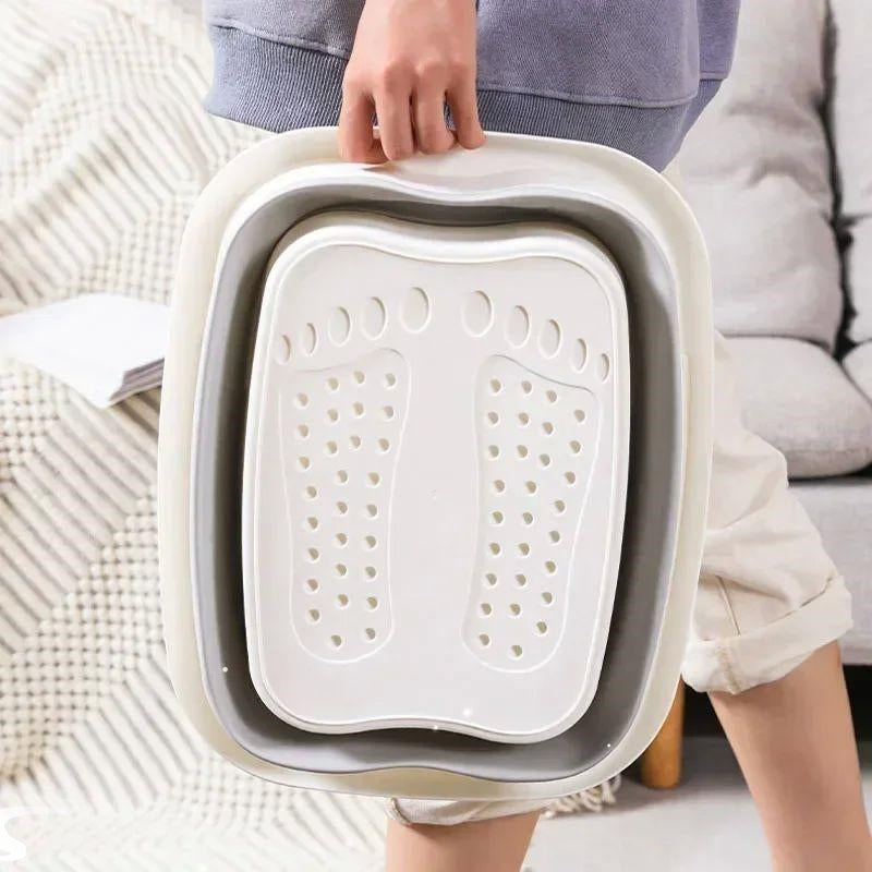 Folding foot bath tub