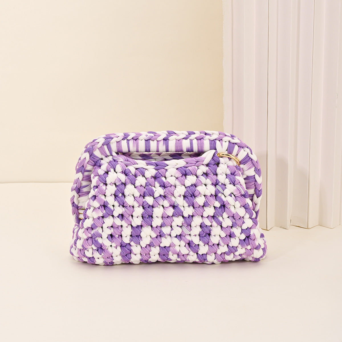 Crochet Fabric Clutch Bag