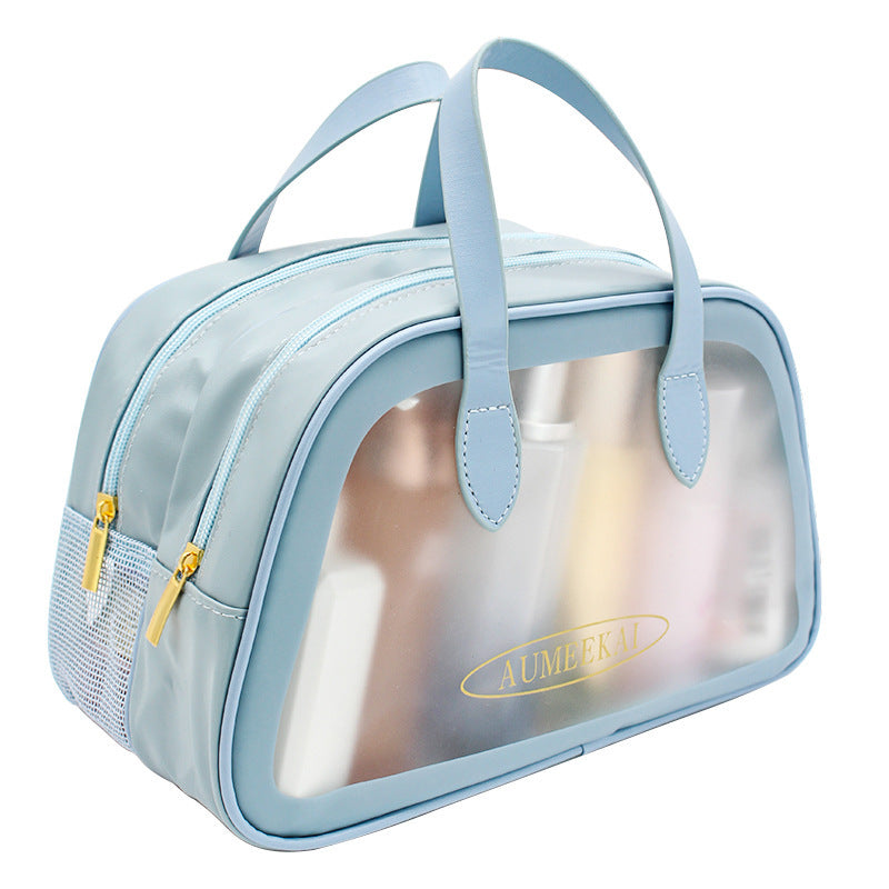 Dry-wet separation large-capacity toiletry bag