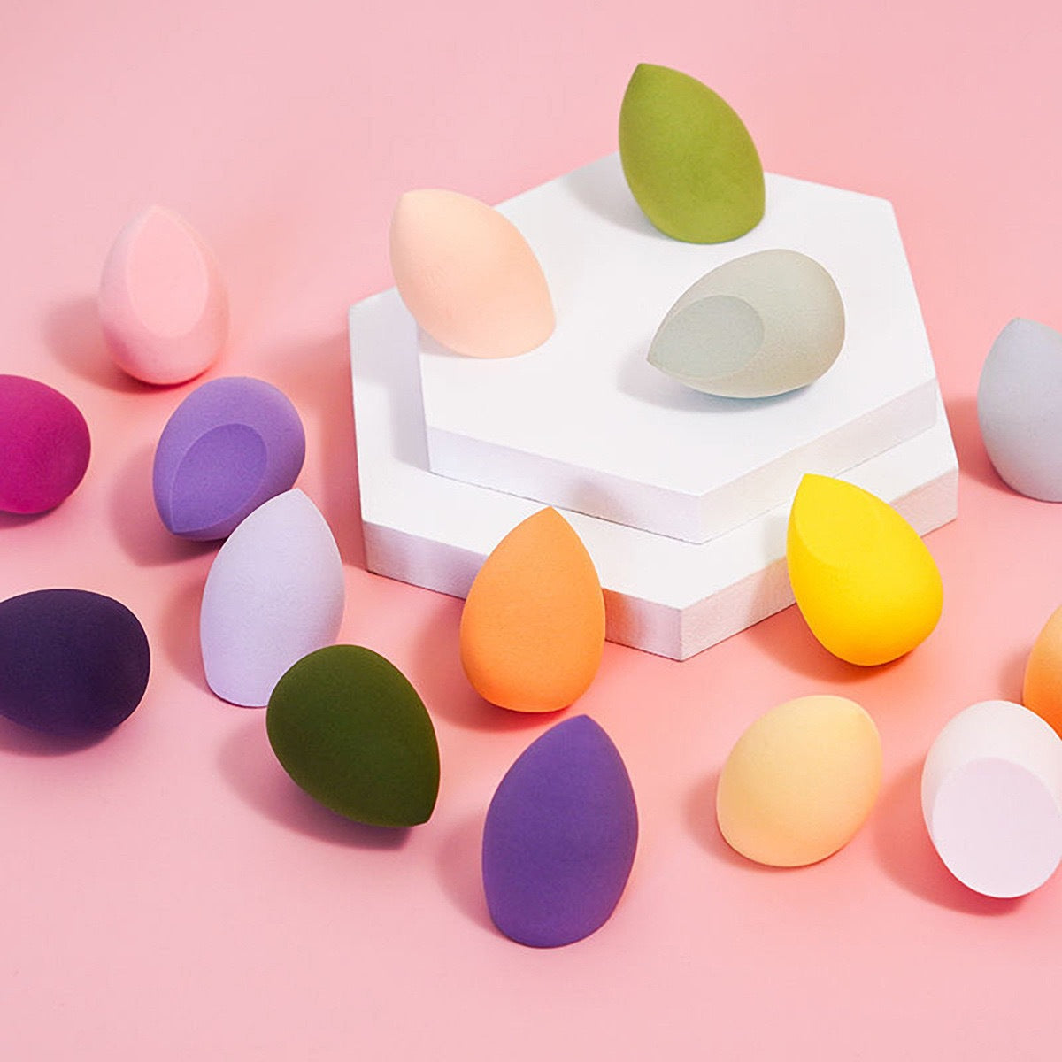 20pcs Oblique-Cut Makeup Sponge Puff