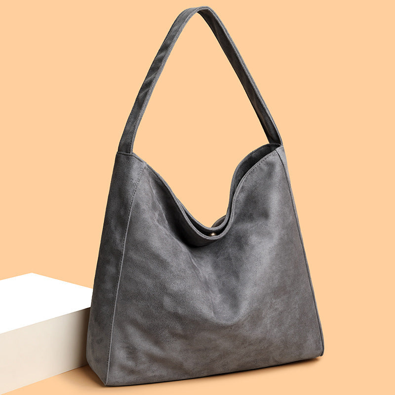 Suede Leather Crossbody Tote Bag for Women