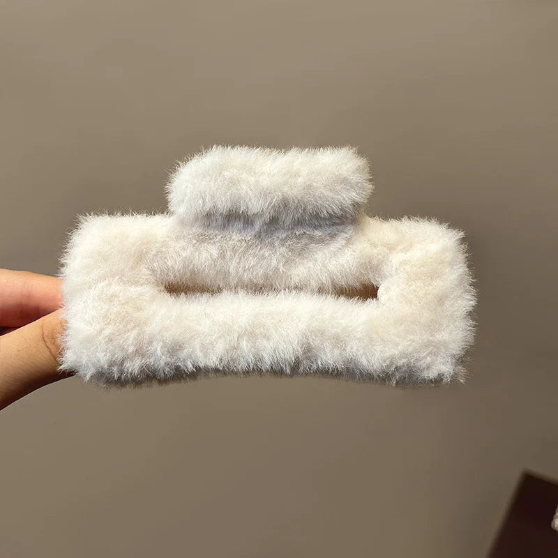 3 Set of hairy soft clorfull hair clips