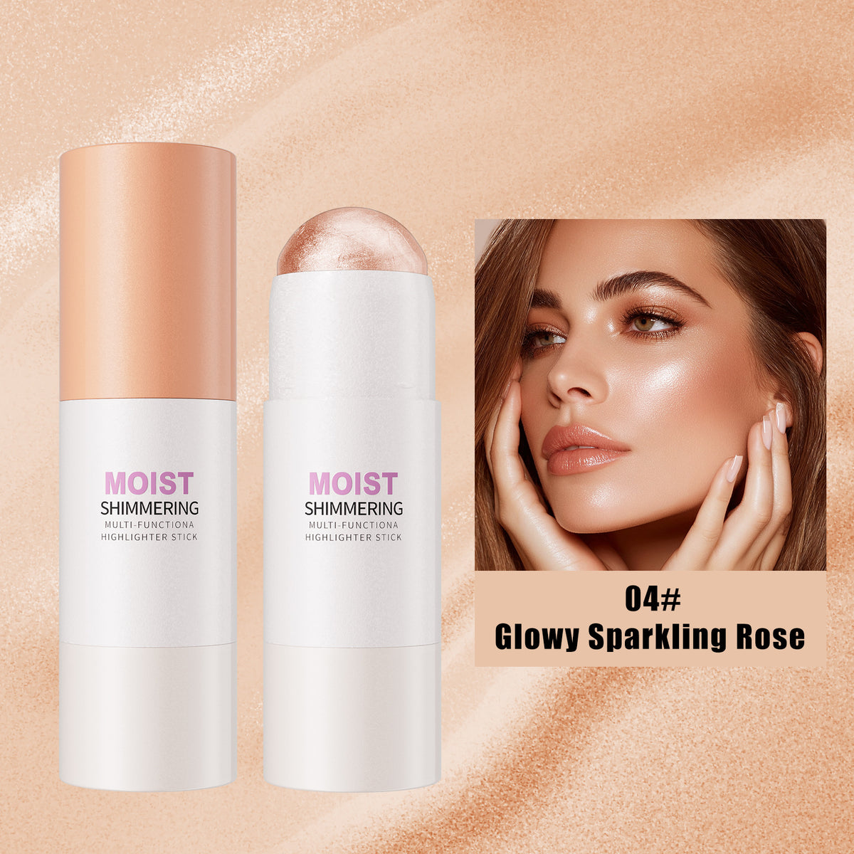 Pearlescent Highlighting Stick with Glass Shine Effect