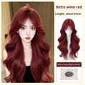 Long Curly Raspberry Red Synthetic Hair Wig