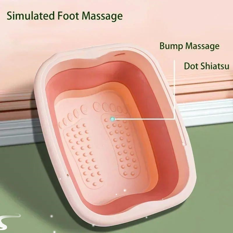 Folding foot bath tub