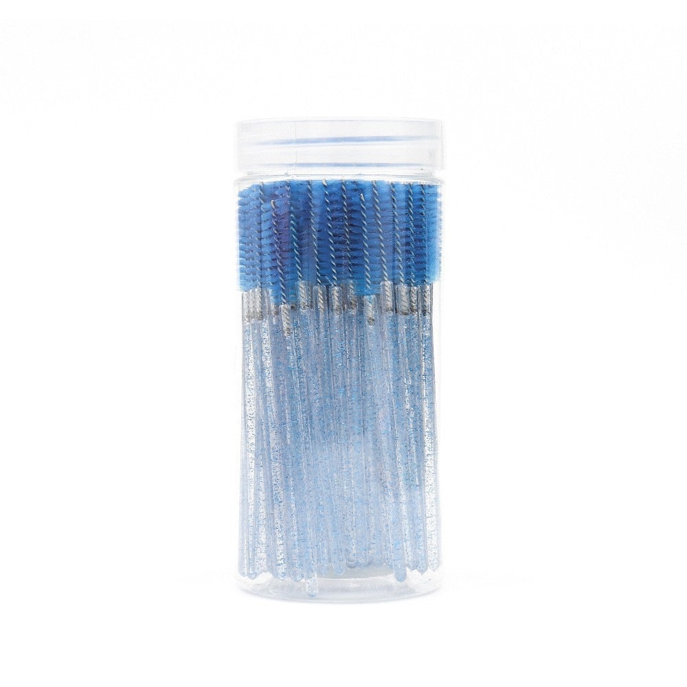 bottle of 100pcs Crystal Spiral Eyelash Brushes