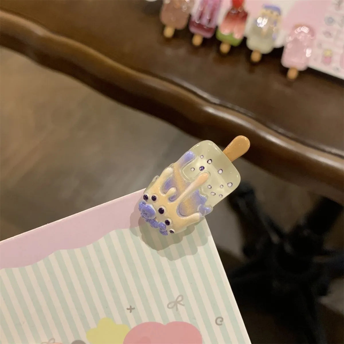 6pcs Creative Cartoon Ice Cream Hair Clip